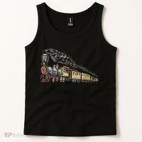 Steam Engine Model Train Lover Railwayman Driver Railroad Tank Top thumb 2