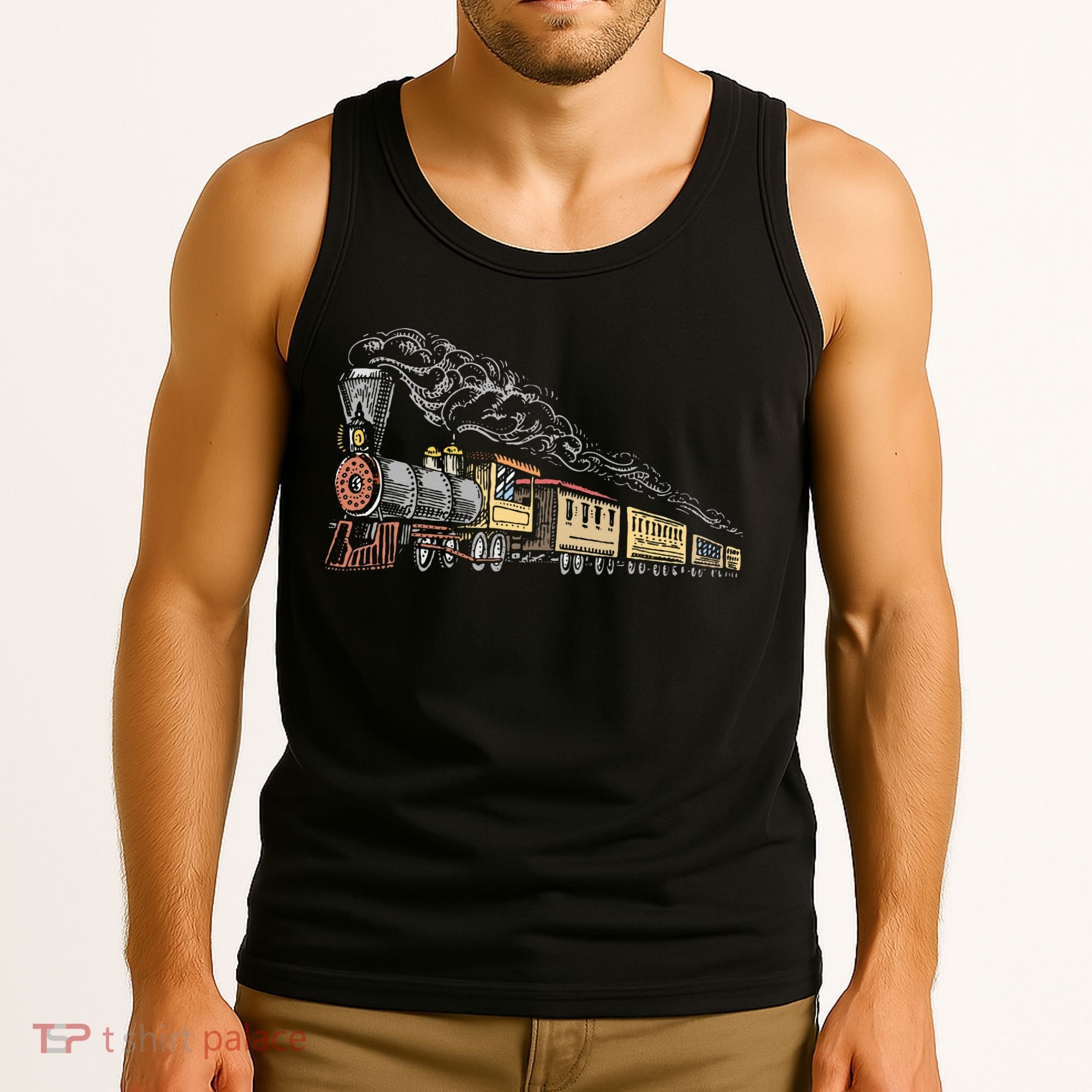 Steam Engine Model Train Lover Railwayman Driver Railroad Tank Top