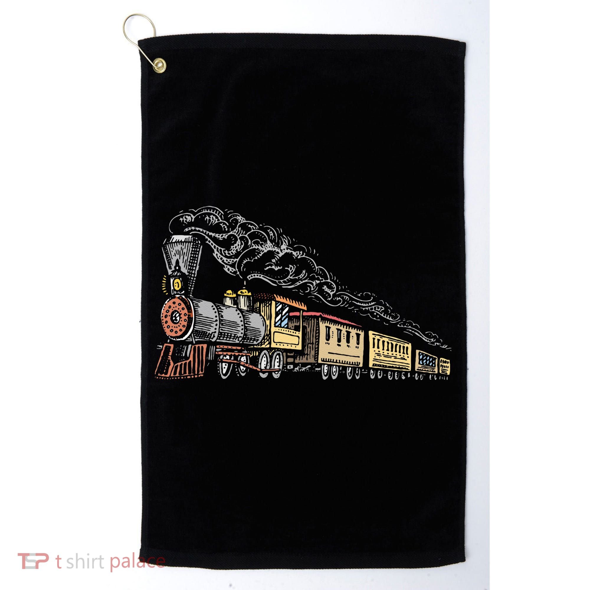 Steam Engine Model Train Lover Railwayman Driver Railroad Golf Towel