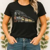 Steam Engine Model Train Lover Railwayman Driver Railroad Women's T-Shirt thumb 2