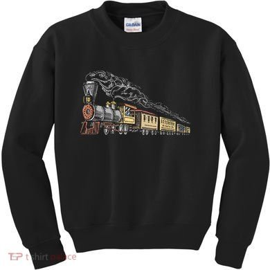 Steam Engine Model Train Lover Railwayman Driver Railroad Kids Sweatshirt