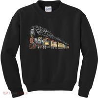 Steam Engine Model Train Lover Railwayman Driver Railroad Kids Sweatshirt thumb 0