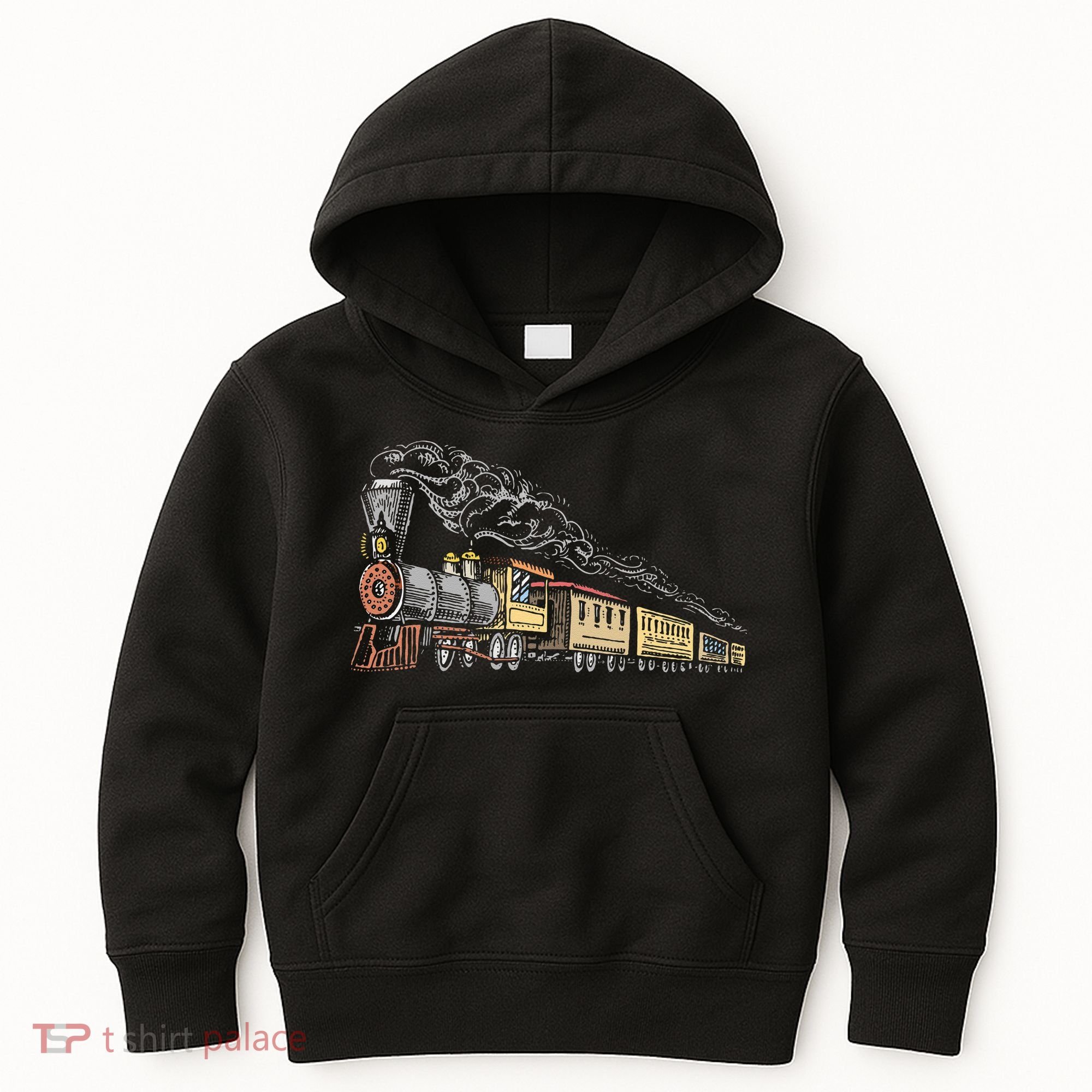 Steam Engine Model Train Lover Railwayman Driver Railroad Kids Hoodie