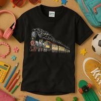 Steam Engine Model Train Lover Railwayman Driver Railroad Kids T-Shirt thumb 3