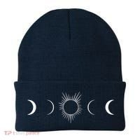 Solar Eclipse Moon Phases Totality Beanie thumb 0