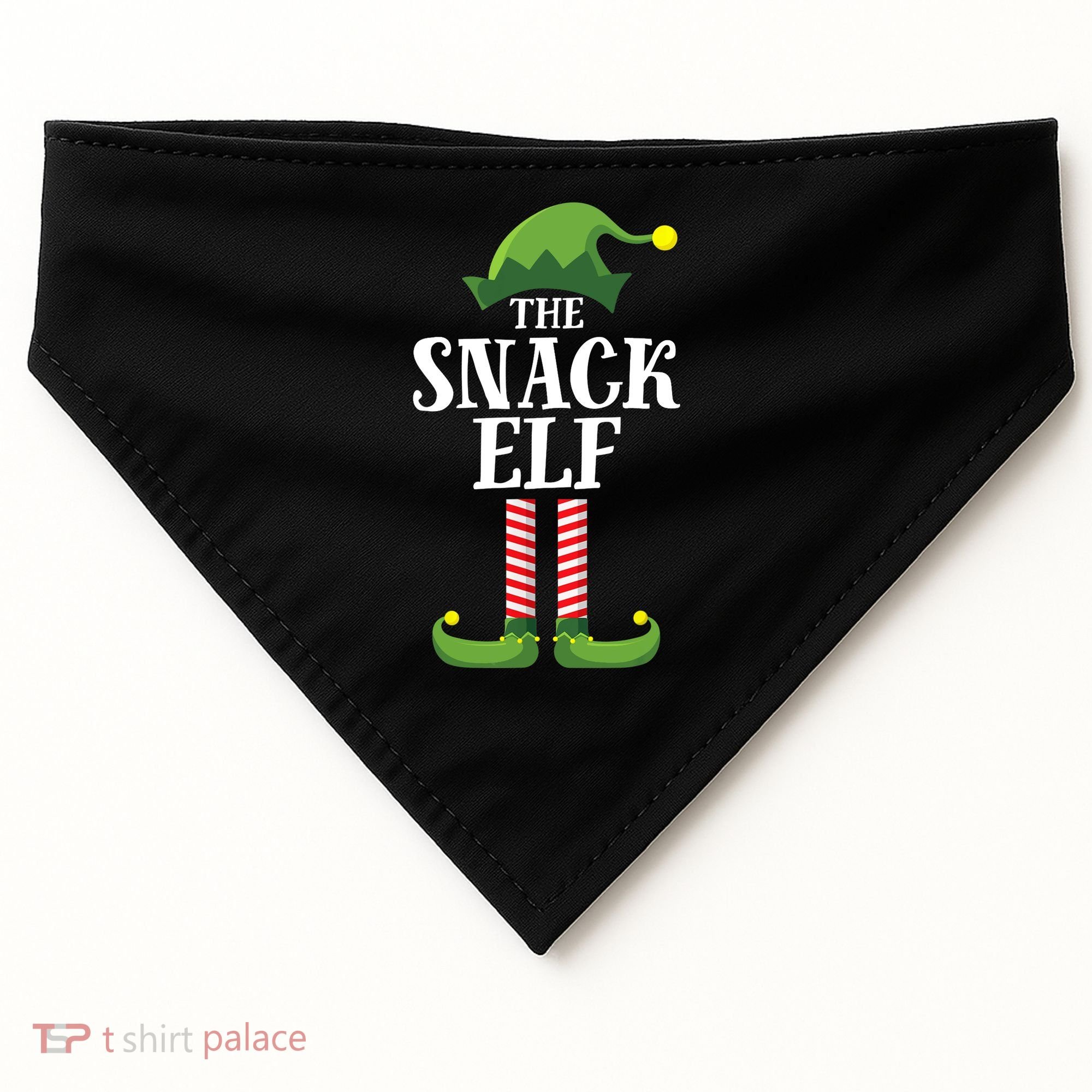 Snack Elf Matching Family Group Christmas Party USA-Made Doggie Bandana