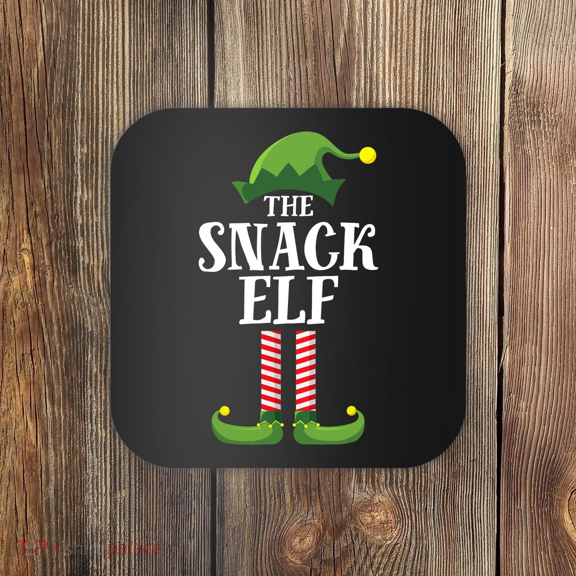 Snack Elf Matching Family Group Christmas Party Coaster