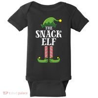 Snack Elf Matching Family Group Christmas Party Baby Bodysuit thumb 0