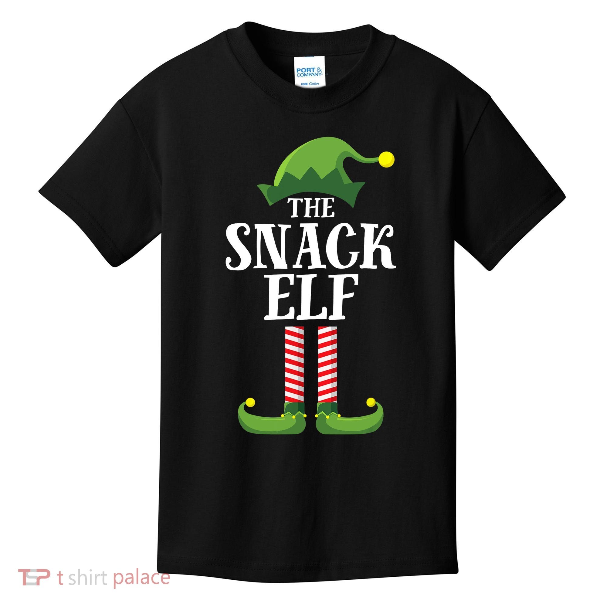 Snack Elf Matching Family Group Christmas Party Kids T-Shirt