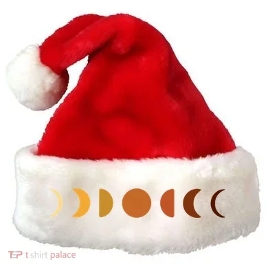 Solar Eclipse Moon Santa Hat