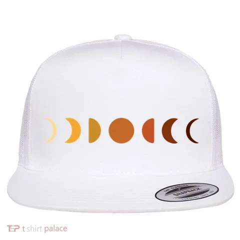 Solar Eclipse Moon Flat Bill Trucker Hat in the selected color