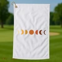 Solar Eclipse Moon Golf Towel thumb 1