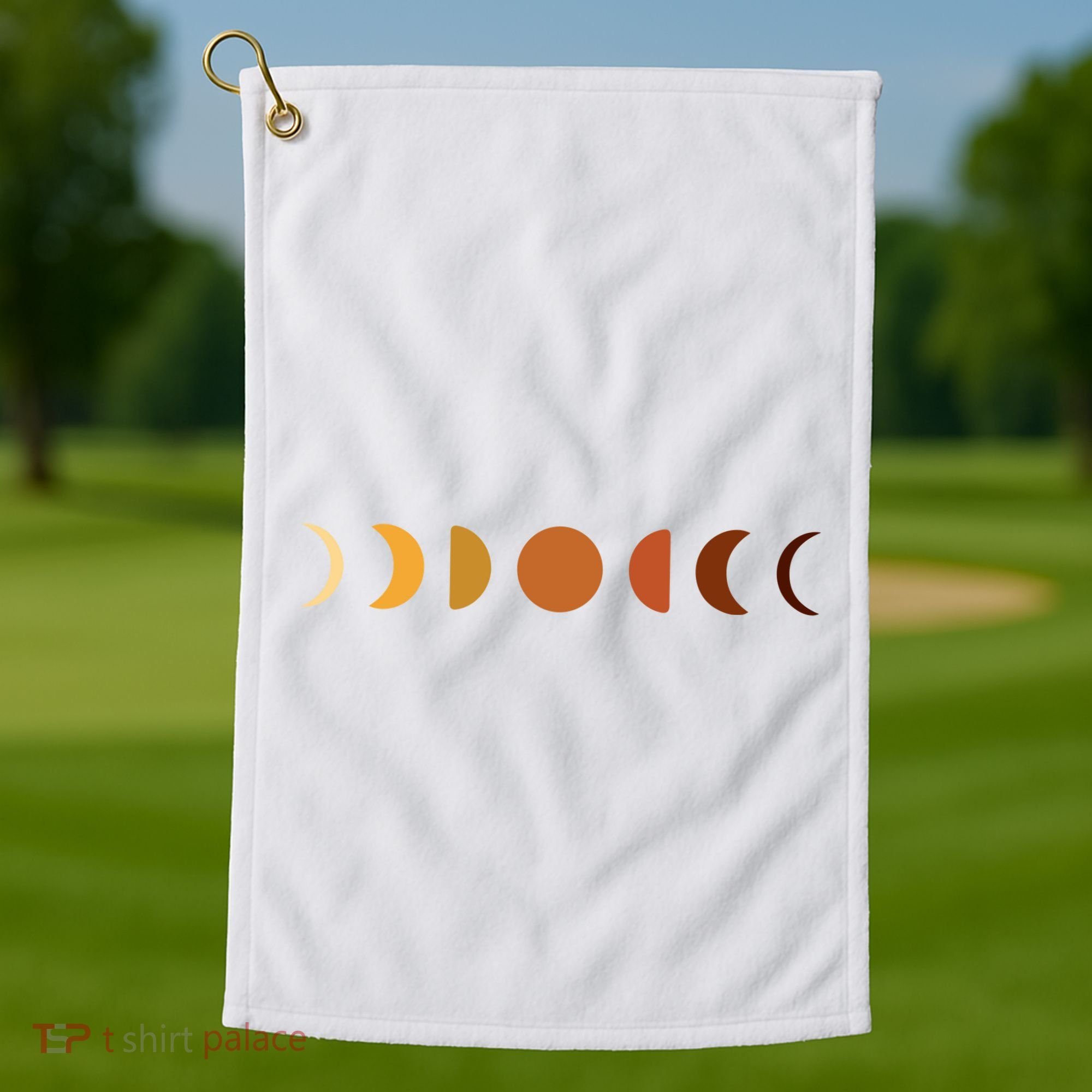 Solar Eclipse Moon Golf Towel
