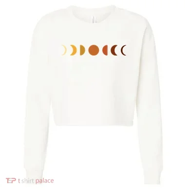 Solar Eclipse Moon Cropped Pullover Crew