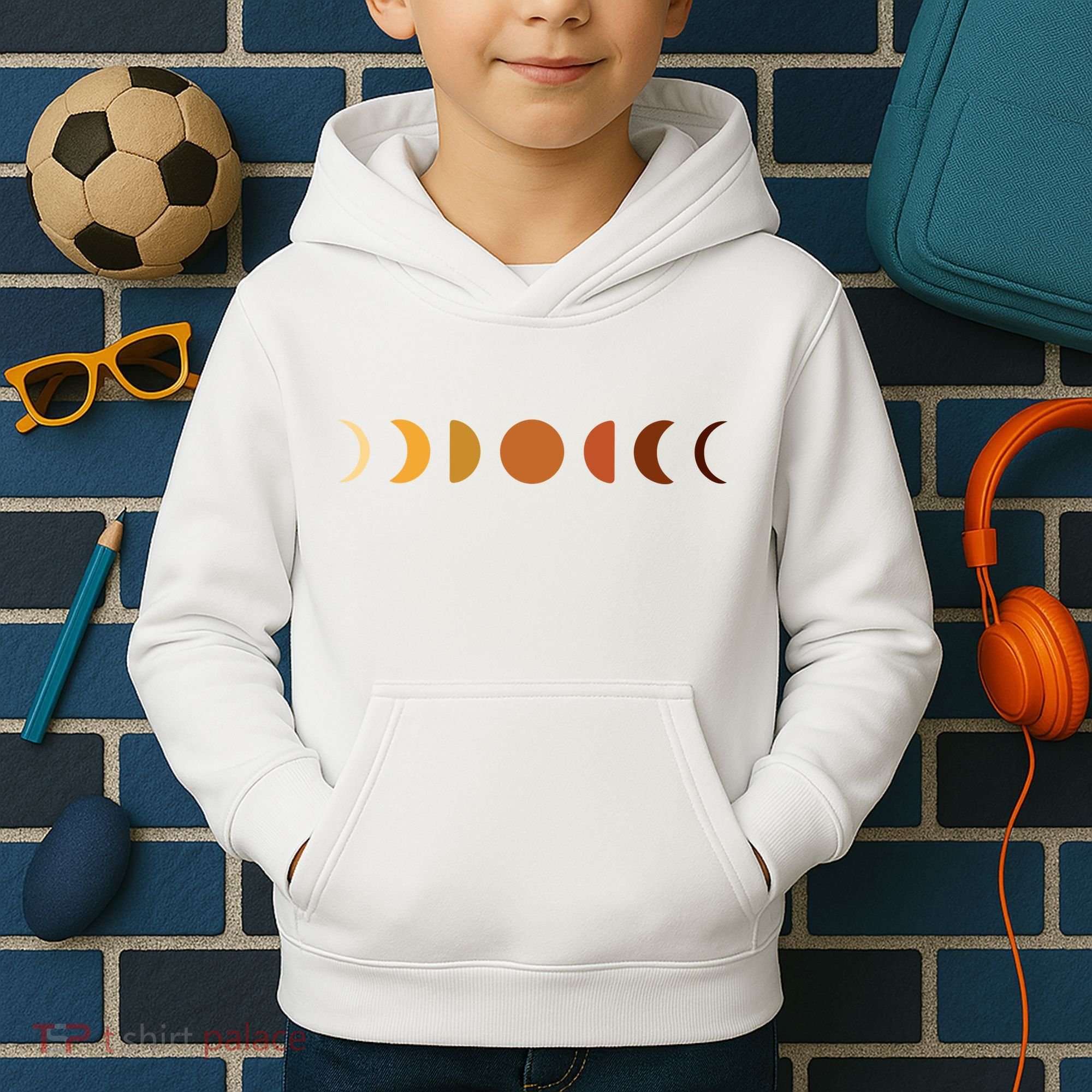 Solar Eclipse Moon Kids Hoodie
