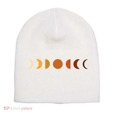 Solar Eclipse Moon Short Acrylic Beanie