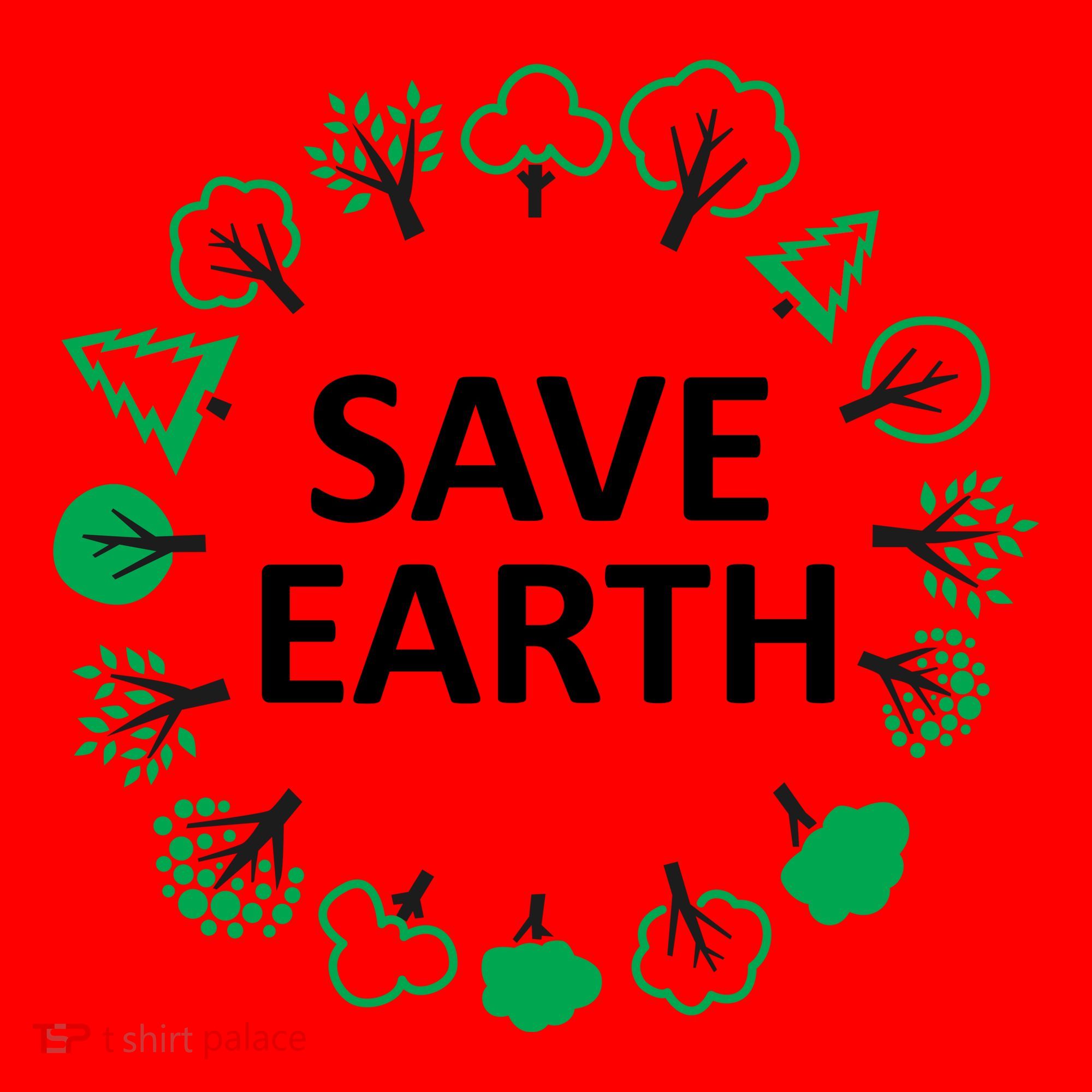 Save Earth Nature Trees Santa Hat