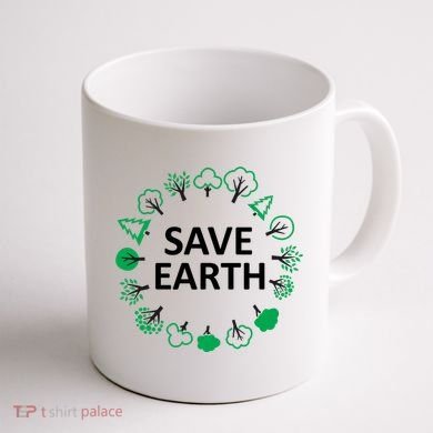 Save Earth Nature Trees Coffee Mug back