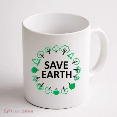 Save Earth Nature Trees Coffee Mug back