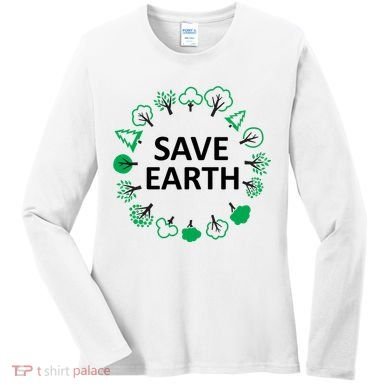 Save Earth Nature Trees Women's Long Sleeve Shirt