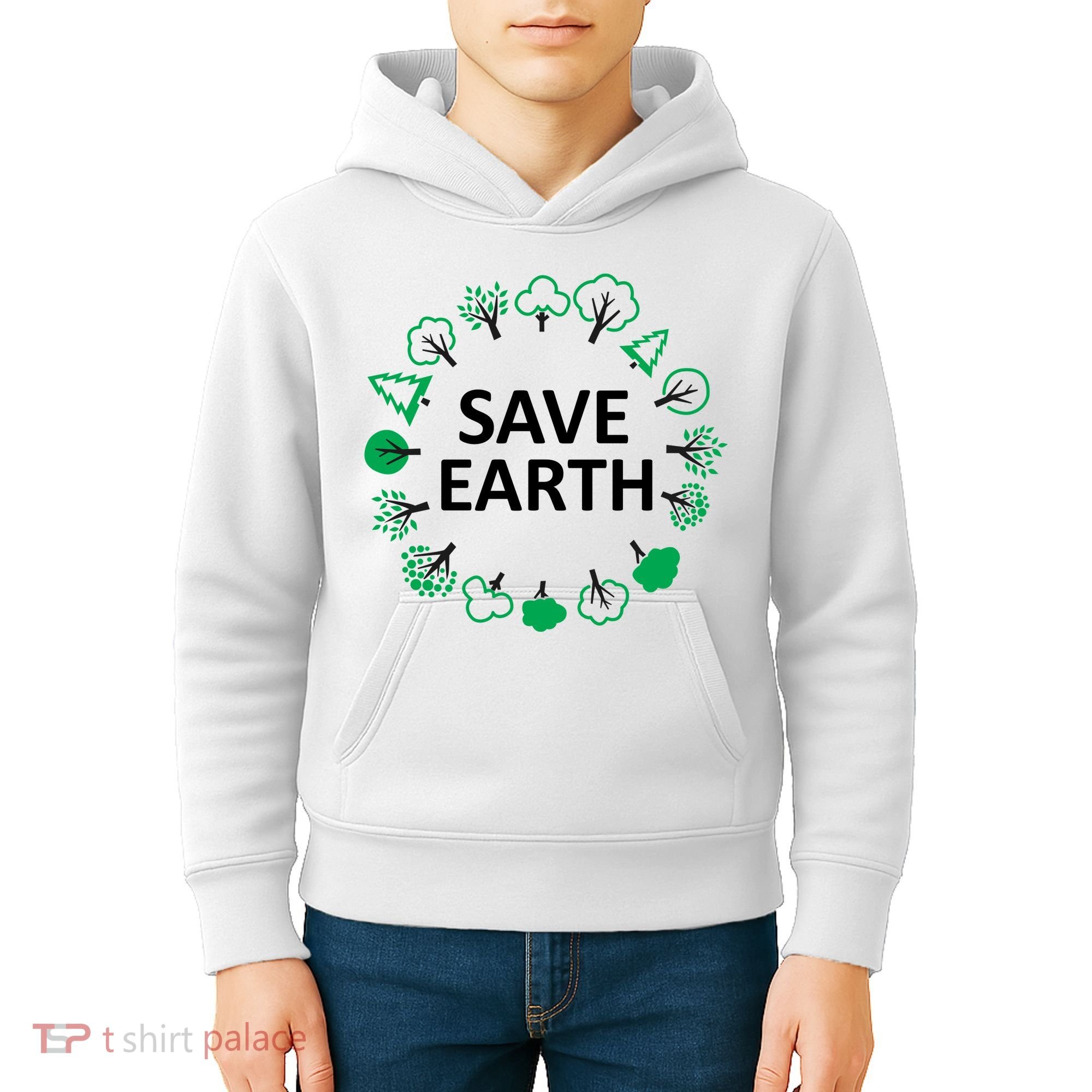 Save Earth Nature Trees Kids Hoodie