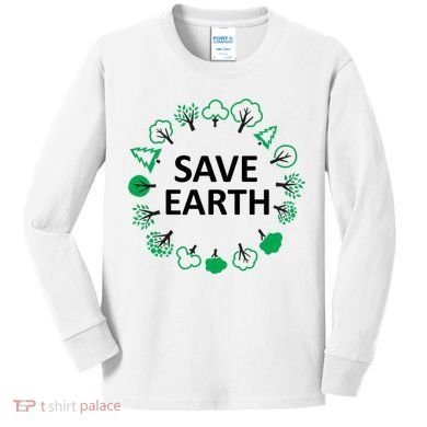 Save Earth Nature Trees Kids Long Sleeve Shirt