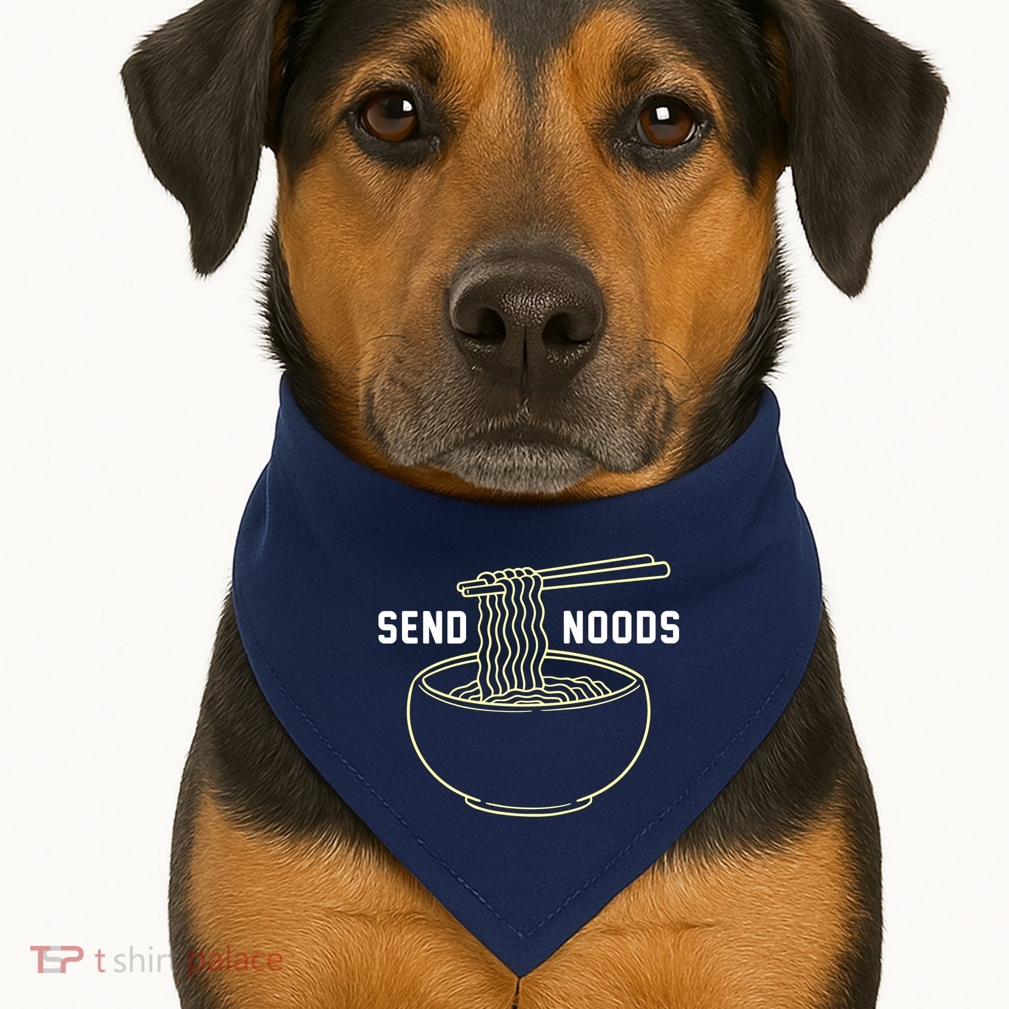 Send Noodles Funny Bowl Of Noodles USA-Made Doggie Bandana