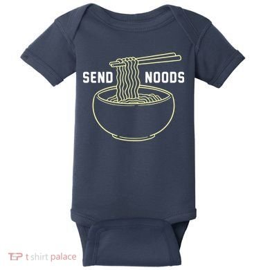 Send Noodles Funny Bowl Of Noodles Baby Bodysuit
