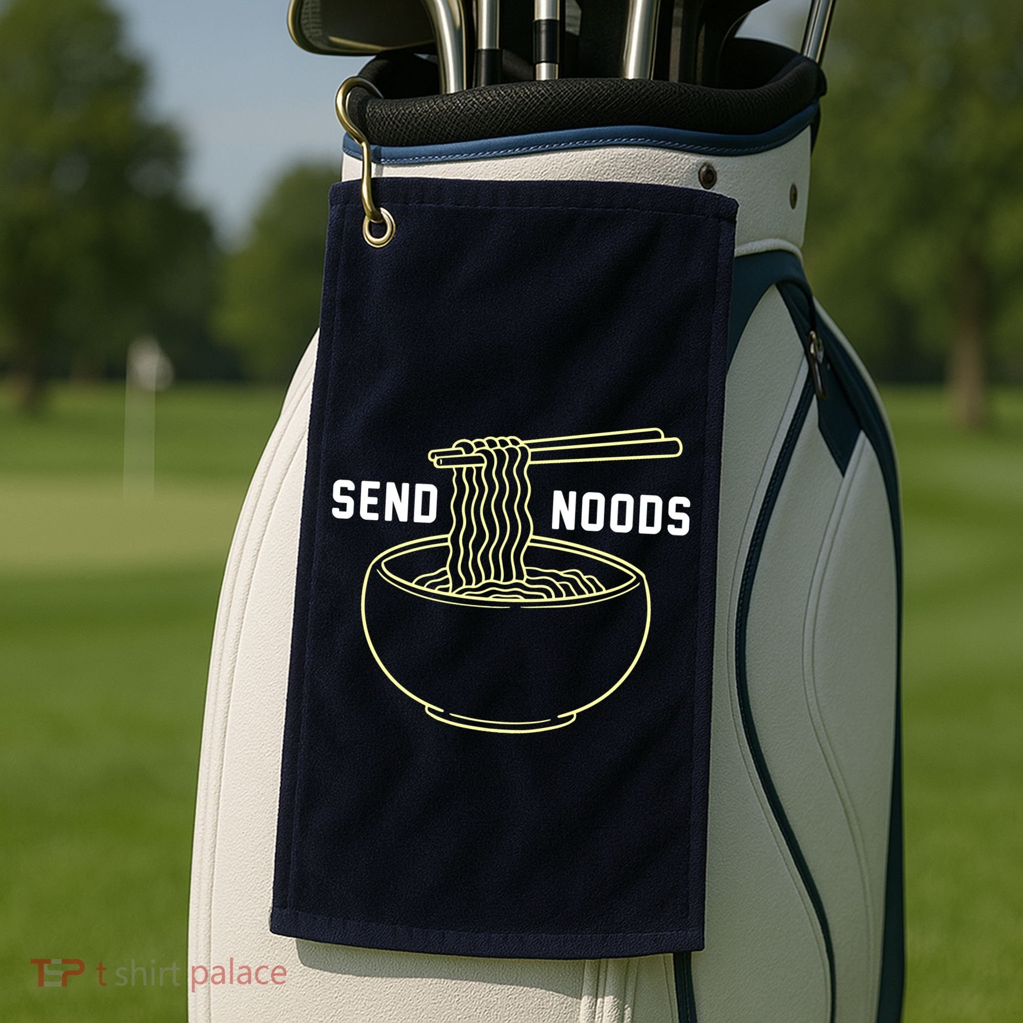Send Noodles Funny Bowl Of Noodles Golf Towel