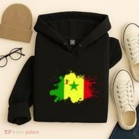Senegal Flag Grunge Hoodie thumb 4