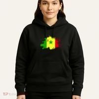 Senegal Flag Grunge Hoodie thumb 5