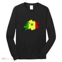 Senegal Flag Grunge Long Sleeve Shirt thumb 0