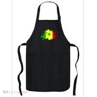 Senegal Flag Grunge Apron thumb 0