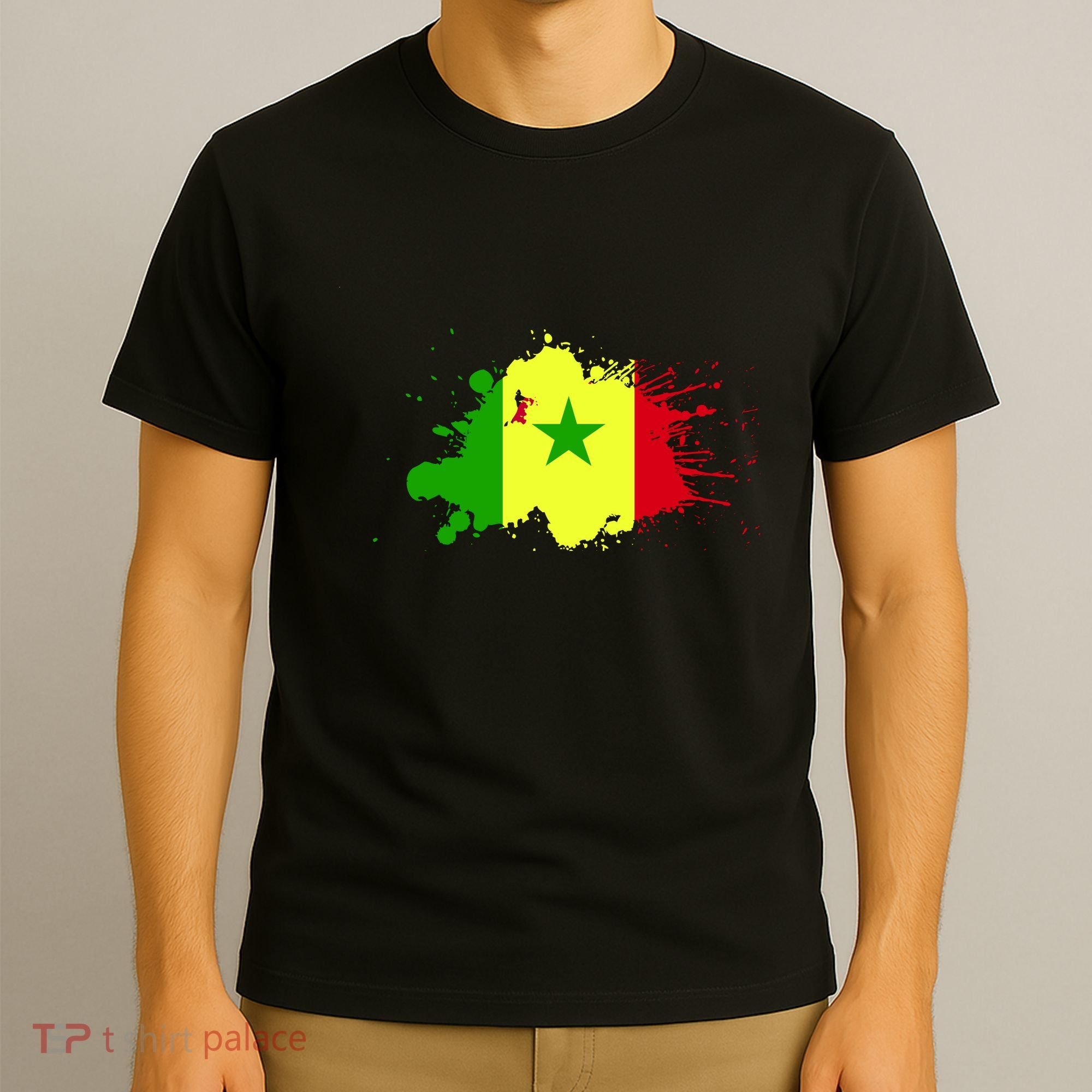 Senegal Flag Grunge T-Shirt