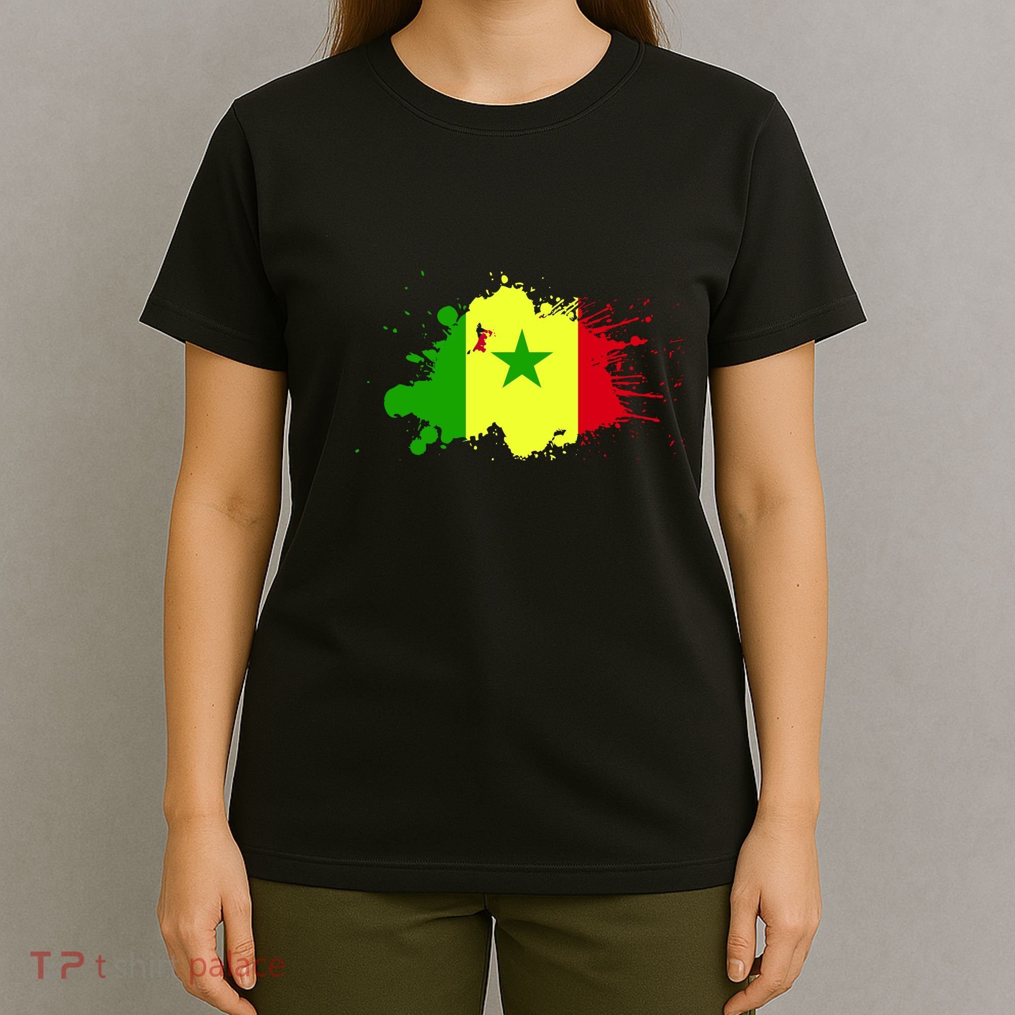 Senegal Flag Grunge T-Shirt