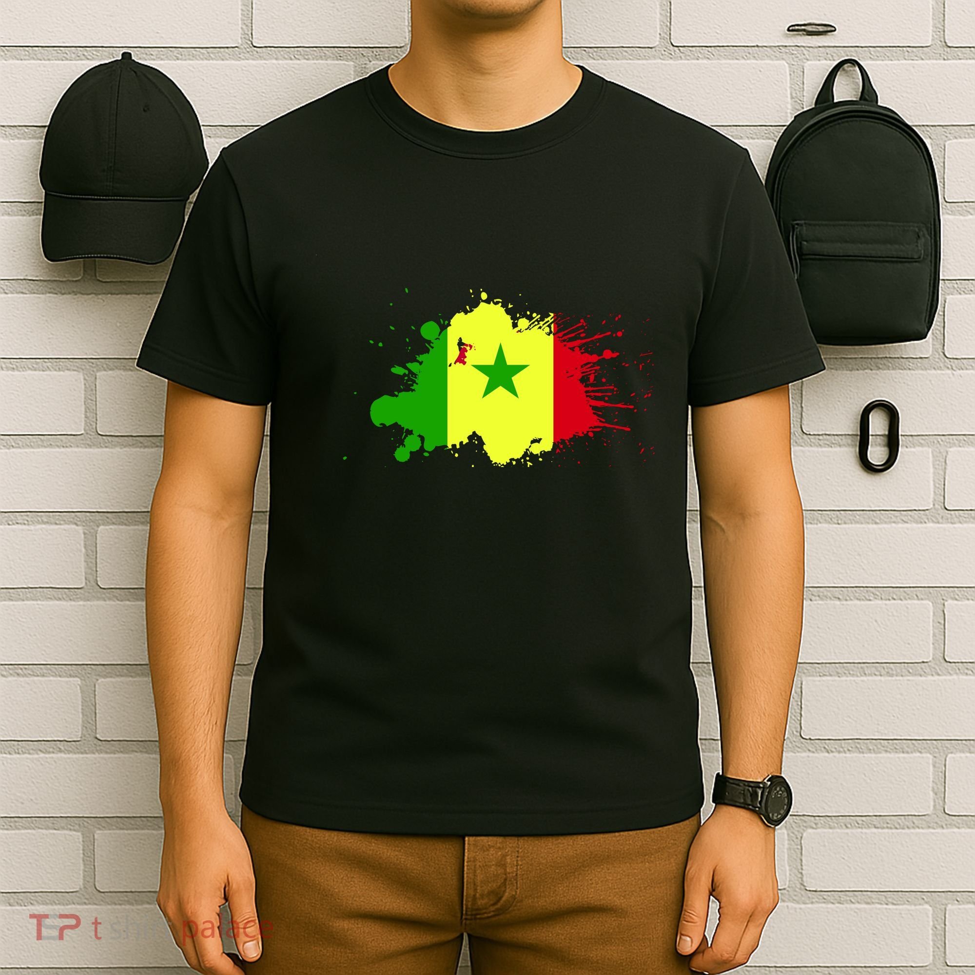 Senegal Flag Grunge T-Shirt