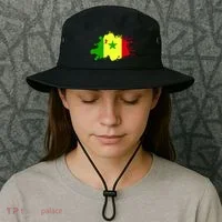 Senegal Flag Grunge Bucket Hat thumb 3