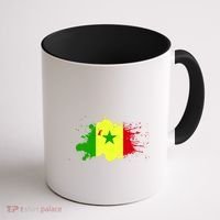 Senegal Flag Grunge Coffee Mug thumb 1