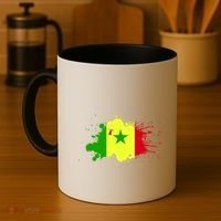 Senegal Flag Grunge Coffee Mug thumb 4
