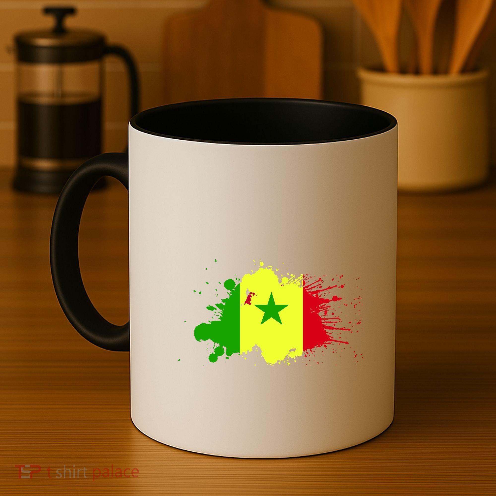 Senegal Flag Grunge Coffee Mug