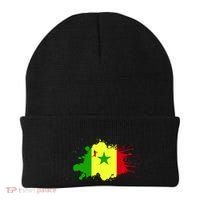 Senegal Flag Grunge Beanie thumb 0