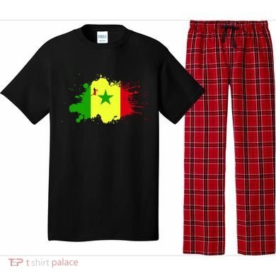 Senegal Flag Grunge Pajama Set