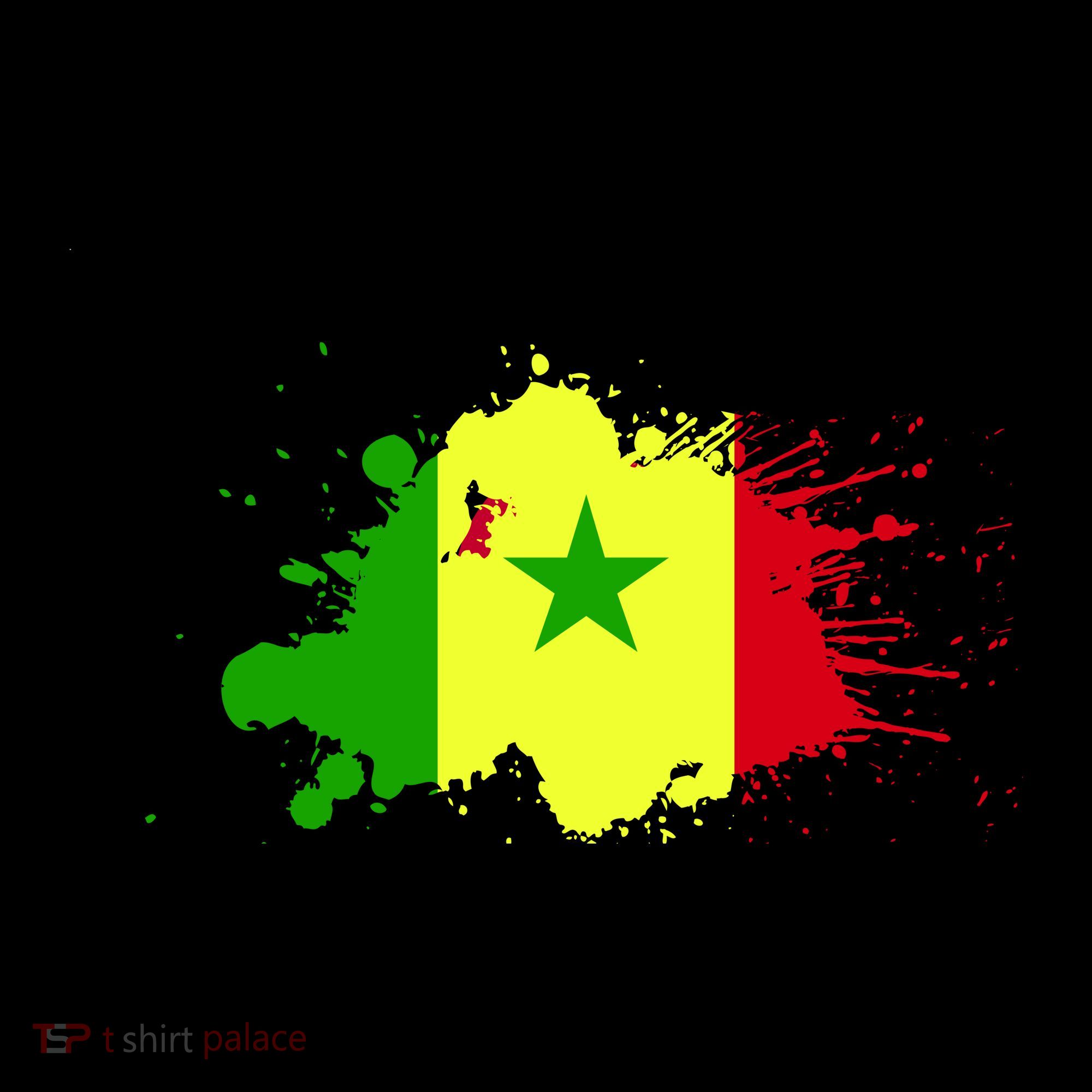 Senegal Flag Grunge Pajama Set