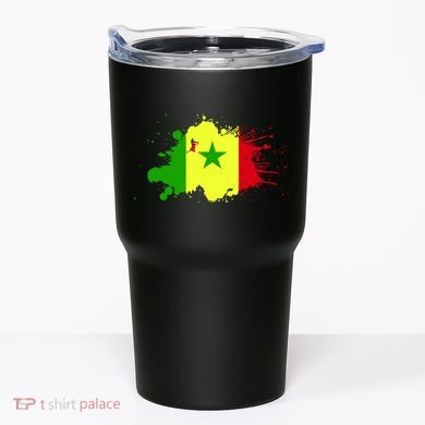 Senegal Flag Grunge Tumbler