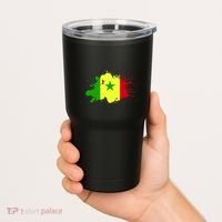 Senegal Flag Grunge Tumbler thumb 2