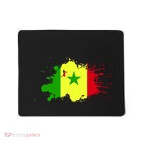 Senegal Flag Grunge Mousepad thumb 0