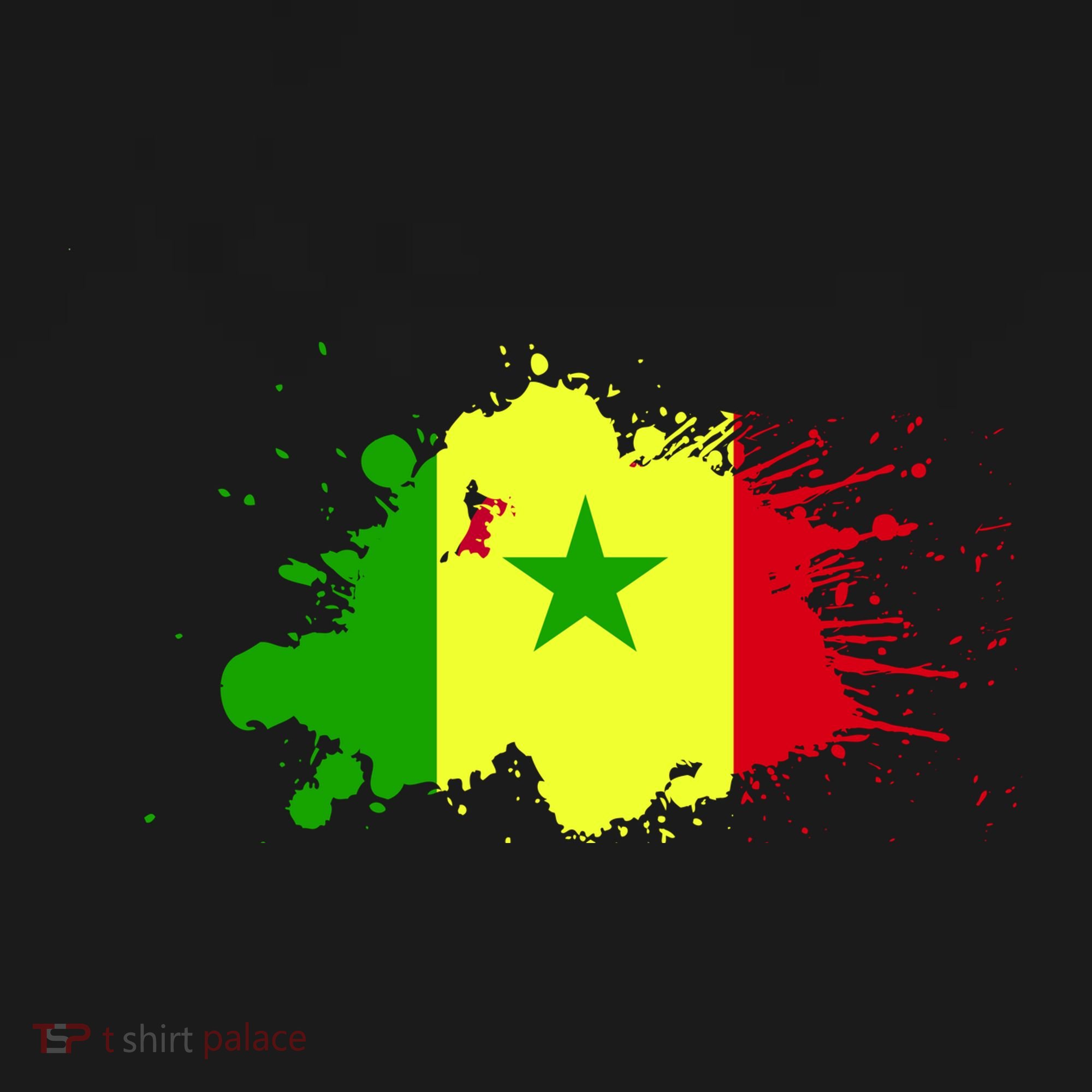 Senegal Flag Grunge Ornament