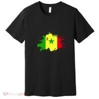 Senegal Flag Grunge Premium T-Shirt thumb 0