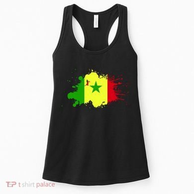 Senegal Flag Grunge Women's Tank Top