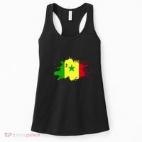 Senegal Flag Grunge Women's Tank Top thumb 0